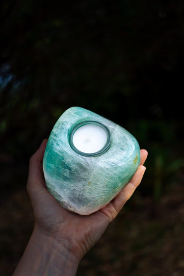 Fluorite Candle Holder